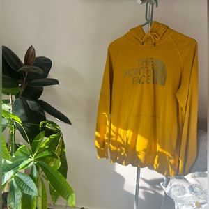 SOLD. mustard yellow the north face hoodie